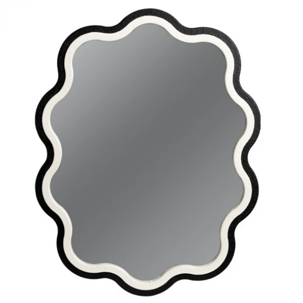 Καθρέπτης Τοίχου Ξύλινος Μαύρος-Λευκός 78x2,5x100εκ. ESTHETI 811-30012