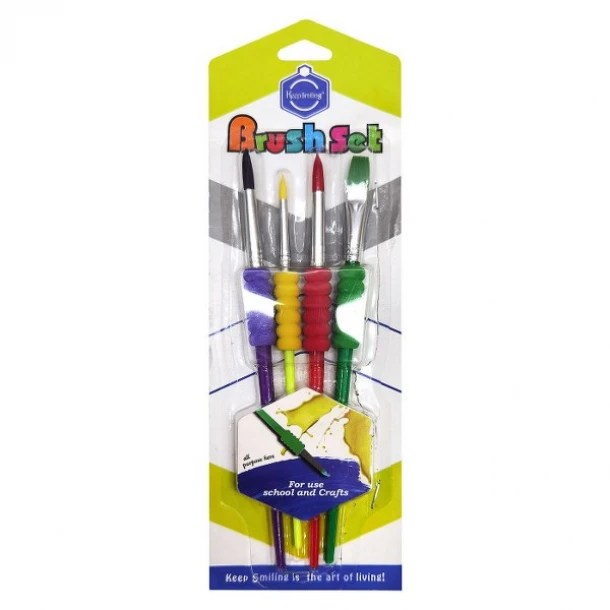 Πινέλο Ζωγραφικής Σετ 4τμχ 19εκ. Justnote 50-3187