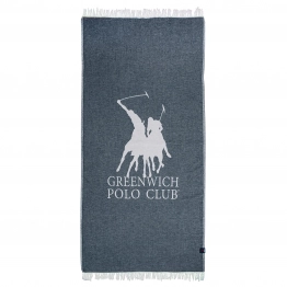 Πετσέτα Θαλάσσης Βαμβακερή 85x170εκ. Essential 3907 Ιβουάρ-Μπλε Greenwich Polo Club