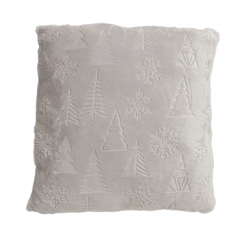 Χριστουγεννιάτικο Διακοσμητικό Μαξιλάρι Fleece 40x40εκ. Throws 1373 Grey Das Home