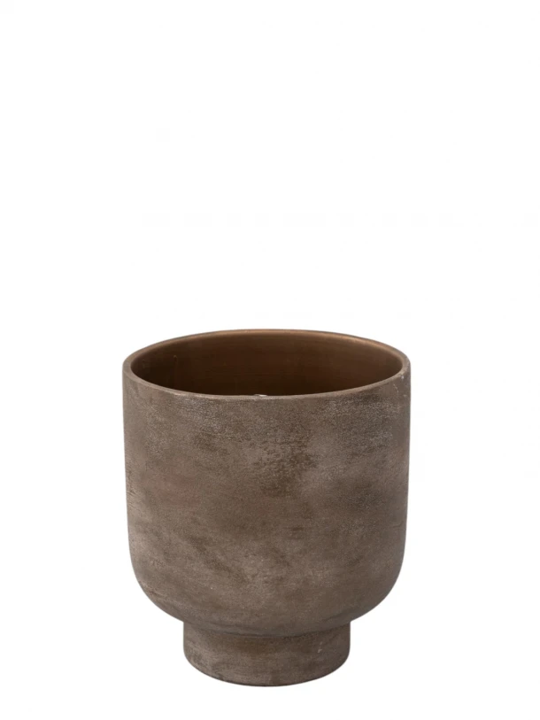 Κασπώ Κεραμικό Μπρονζέ-Χρυσό 28x28x31εκ. Zen Collection 25.24.51693