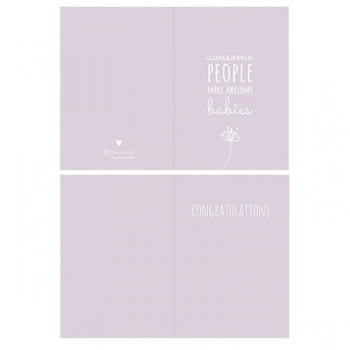 Ευχετήρια Κάρτα Γέννησης Lilac Proud mama PM-542