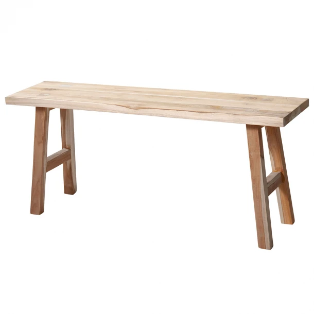 Διακοσμητικός Πάγκος Teak Wood 100x25x42εκ. MRShome 0047000