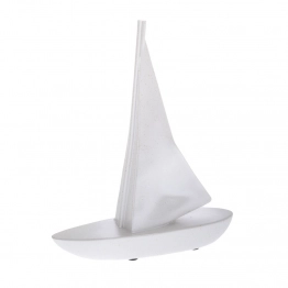 Διακοσμητικό Polyresin Καραβάκι Λευκό 14x5x17εκ. iliadis 91753