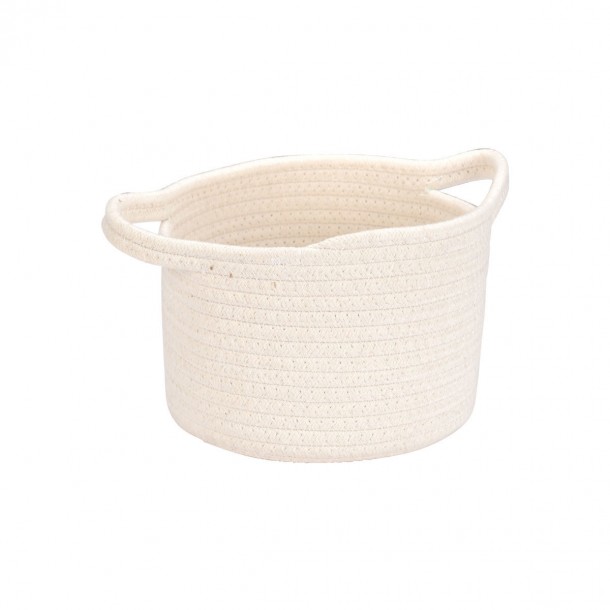 Καλάθι Κρεμαστό Polyester Λευκό 20x20x15εκ. Blanca Estia 02-29609