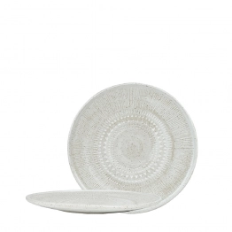Πιάτο Φρούτου Stoneware Ανάγλυφο Aztec White ESPIEL 20,5εκ. ZAT101K6