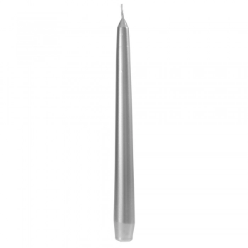 Κερί Βενετσιάνικο Σετ 12τμχ Ασημί iliadis 25εκ. 73634