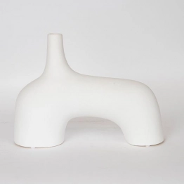 Βάζο Κεραμικό Λευκό 34x10x25εκ. ESTHETI 752-20141