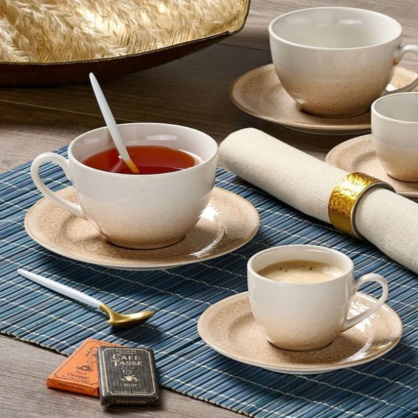 Φλυτζάνι Καφέ 110ml In-glaze Stoneware Mars Beige-Brown CRYSPO TRIO 25.097.17