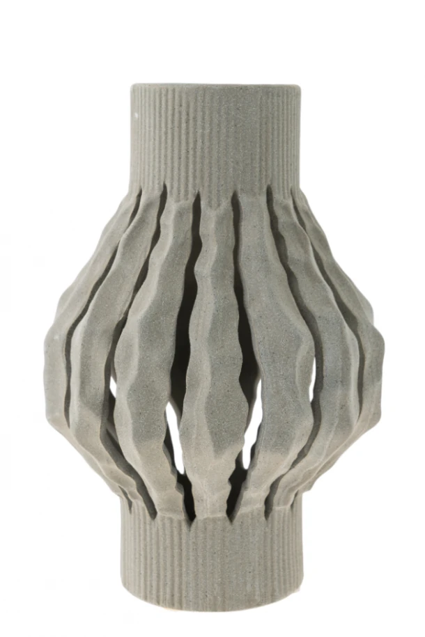Βάζο Κεραμικό Γκρι 15,5x25εκ. Zen Collection 24.19.50015