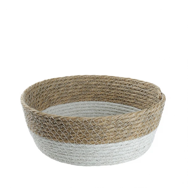 Καλάθι Σερβιρίσματος Rattan Natural-Λευκό 28x6εκ. ESPIEL FEX109