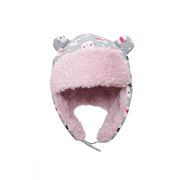 Αδιάβροχο Σκουφάκι Fleece-Sherpa 2-4 Χρονών Trapper Hat Cat Flapjackkids FJKTH745M