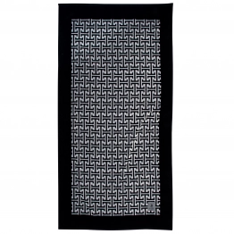 Πετσέτα Θαλάσσης Βαμβακερή 90x180εκ. Essential 4005 Μαύρη-Γκρι Greenwich Polo Club