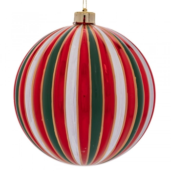Χριστουγεννιάτικη Μπάλα Πλαστική Τρίχρωμη 15εκ. iliadis 86507