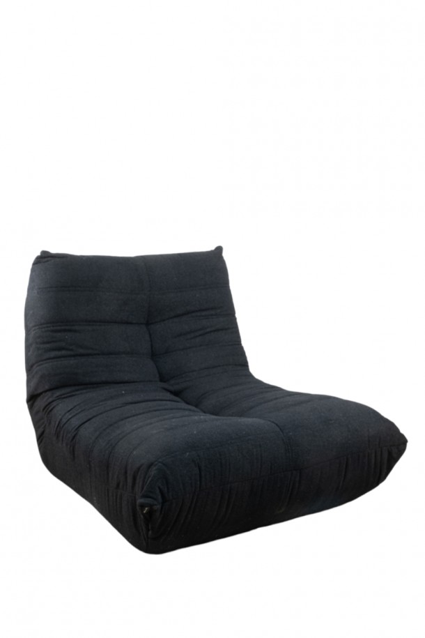 Πολυθρόνα Υφασμάτινη Μαύρη Lazy 88x108x86εκ. Zen Collection 24.34.50233