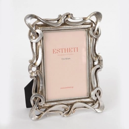 Κορνίζα Polyresin Ασημί-Χρυσό 19x2,5x24,5εκ. ESTHETI 756-12055