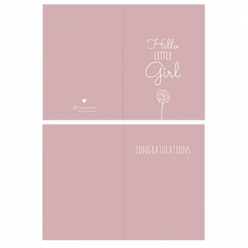 Ευχετήρια Κάρτα Γέννησης Dusty Pink Proud mama PM-543