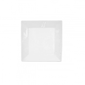 Πιάτο Γλυκού Τετράγωνο Πορσελάνης Λευκό Art Et Lumiere 17x17εκ. 06901