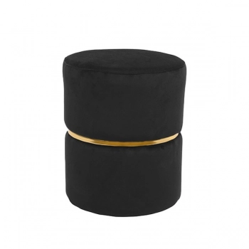 Σκαμπώ Βελούδινο Μαύρο 31x31x37εκ. ESTHETI 750-10075