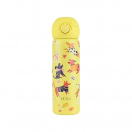 Θερμός Παιδικό Ανοξείδωτο Με Καλαμάκι Pet Party 500ml-7,9x6,6x20,3εκ. Save The Aegean Estia 01-43667