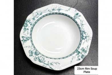 Πιάτο Βαθύ Πορσελάνης 23εκ. Tiffany Green Oriana Ferelli PR24324G02