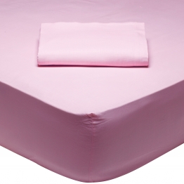 Σεντόνι Μεμονωμένο Βαμβακερό King Με Λάστιχο 180x200+35εκ. Colour Best 1012 Pink Das Home