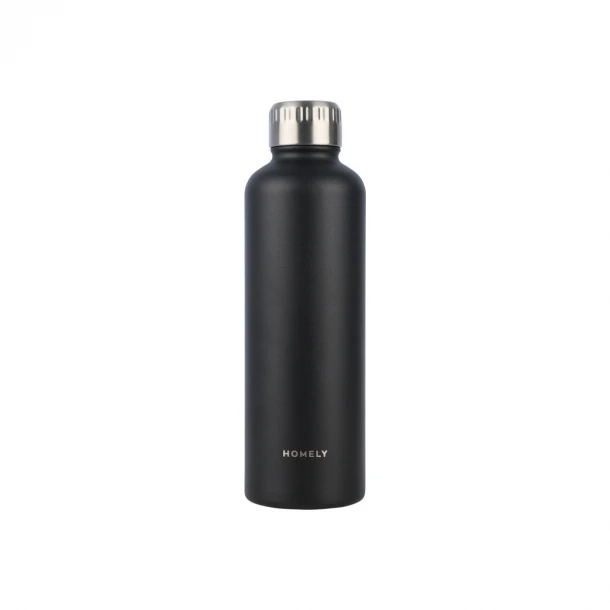 Θερμός-Μπουκάλι Ανοξείδωτο Flask Homely Midnight Black 500ml-7x7x23εκ. Estia 01-32555