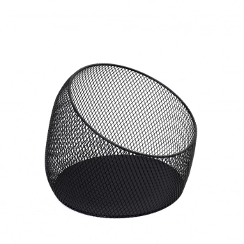 Καλάθι Μεταλλικό Στρογγυλό Μαύρο 22x22x13,5εκ. ESPIEL HOT1005