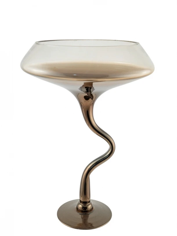 Κηροπήγιο Χειροποίητο Φυσητό Γυαλί 20x12,5x38,5εκ. Zen Collection 25.48.52299