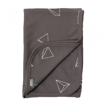 Κουβέρτα Αγκαλιάς-Λίκνου Πικέ 3D Dark Grey 75x100εκ. Minene MN22619