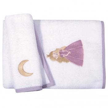 Σετ Πετσέτες 2τμχ Βαμβακερές Με Κέντημα Essential 8862 Pink-White Greenwich Polo Club