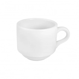 Φλυτζάνι Τσαγιού Στοιβαζόμενο Πορσελάνης Λευκό 220ml Oriana Ferelli PR009PS252
