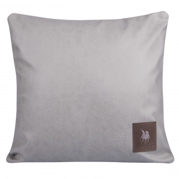 Διακοσμητικό Μαξιλάρι Polyester Leather Like 42x42εκ. Premium 3926 Γκρι Ανοιχτό Greenwich Polo Club
