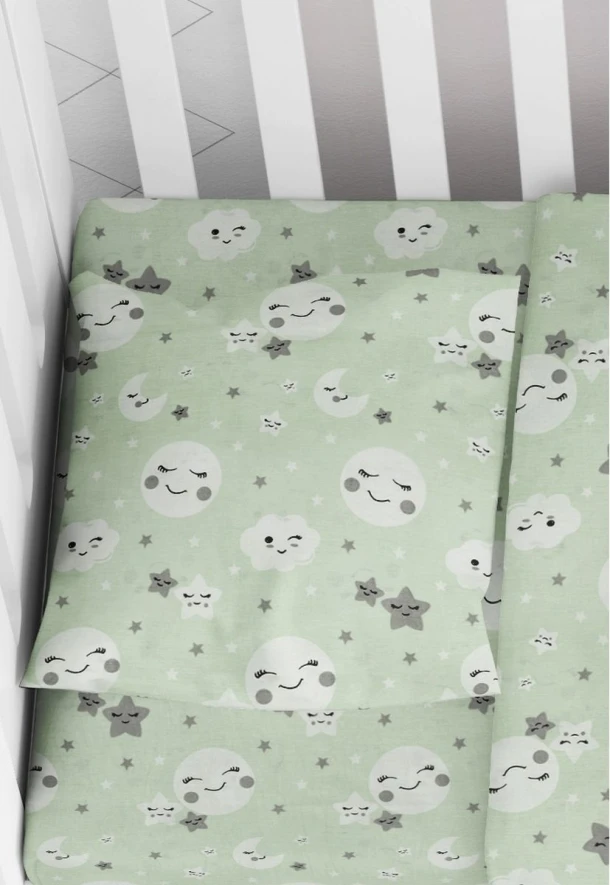 Μαξιλαροθήκη Φάκελος Βαμβακερή Bebe 35x45εκ. Smile 80 Green Dimcol