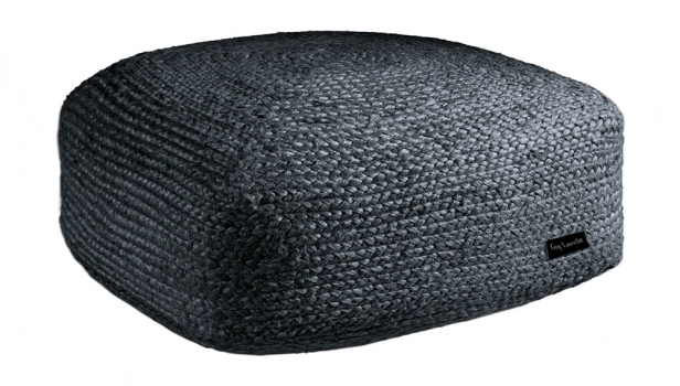 Πούφ Jute 50x50x25εκ. Boho Anthracite Guy Laroche