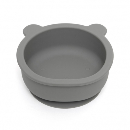 Μπωλ Σιλικόνης Με Βεντούζα Bear Pewter Green 12x11x5εκ. Petit Monkey PTM-SB2