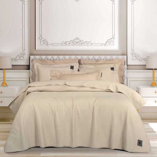Κουβερλί Microfiber King 240x250εκ. Essential 3495 Beige Greenwich Polo Club
