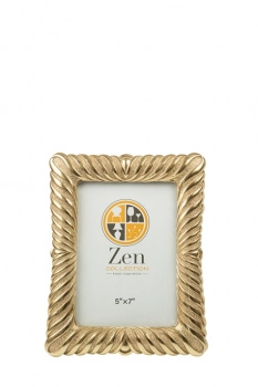 Κορνίζα Polyester Χρυσή Με Γραμμές 13x18εκ. Zen Collection 26.14.52764