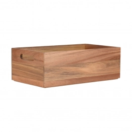 Κουτί Οργάνωσης Στοιβαζόμενο Με Λαβές Ξύλινο Ακακίας Natural 35x20εκ. Allure Estia 02-34160