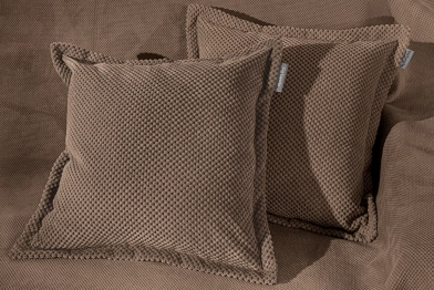 Διακοσμητική Μαξιλαροθήκη Βαμβακερή-Chenille 45x45εκ. Rubicon Latte Guy Laroche
