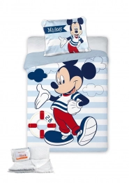 Σετ Κούνιας 4τμχ Βαμβακερό Mickey 583 Digital Print 100x135εκ. Disney DimCol