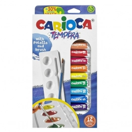 Σετ 12τμχ Τέμπερες 7,5ml Carioca 60-778