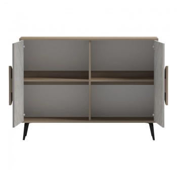 Μπουφές Gora pakoworld sonoma-μπεζ οψη μαρμαρου 110x35.5x82εκ