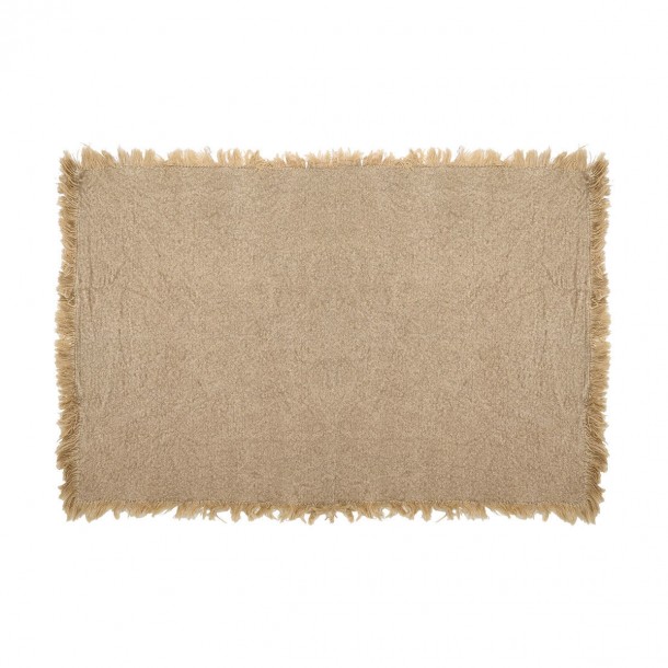 Σουπλά Με Κρόσσια Βαμβακερό Μπεζ 50x33εκ. Loom Estia 07-36102