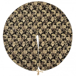 Ποδιά Δέντρου Υφασμάτινη Luxury Rose 120εκ. Μαύρη-Χρυσή Loneta Foil iliadis 20087