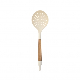 Κουτάλα Τρυπητή Ξύλινη-Σιλικόνης Ivory 9x9x39,5εκ. Allure Estia 01-24864