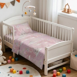 Σετ Σεντόνια Βαμβακοσατέν Κούνιας 120x170εκ. Princess Prime Baby Line Melinen 20006628