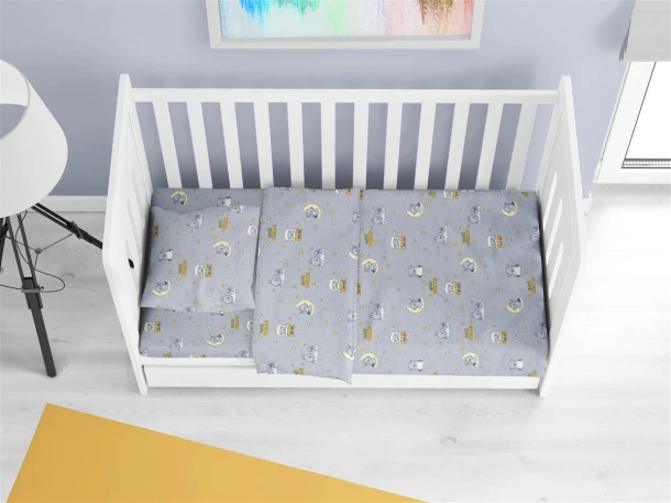 Πάπλωμα Βαμβακερό Κούνιας 120x160εκ. Sweet Dreams 552 Grey DimCol