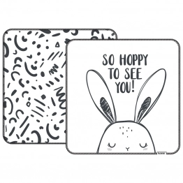 Πάνα Αγκαλιάς Βαμβακερή 76x76εκ. Black-White Minene 19308003390OS