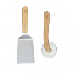Σετ 2τμχ Ρόδα Κοπής & Σπάτουλα Για Pizza Bergner BG040317MM